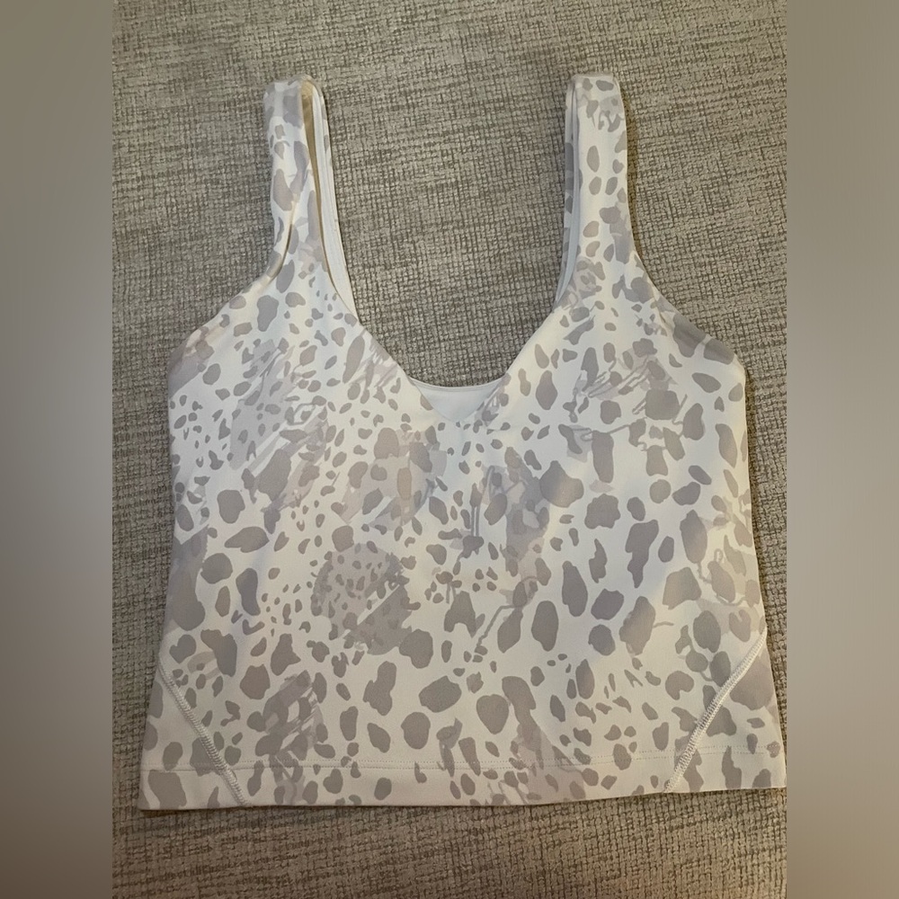 Lululemon Align Tank. Size 2, Cheetah Camo Antique White Multi color.